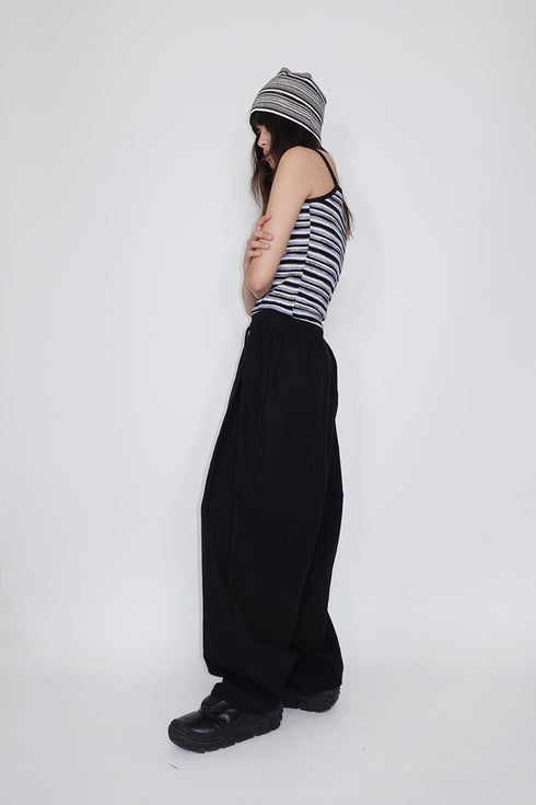 【RESTOCK】LINEN WIDE CARGO PANTS -BLACK- *Last1